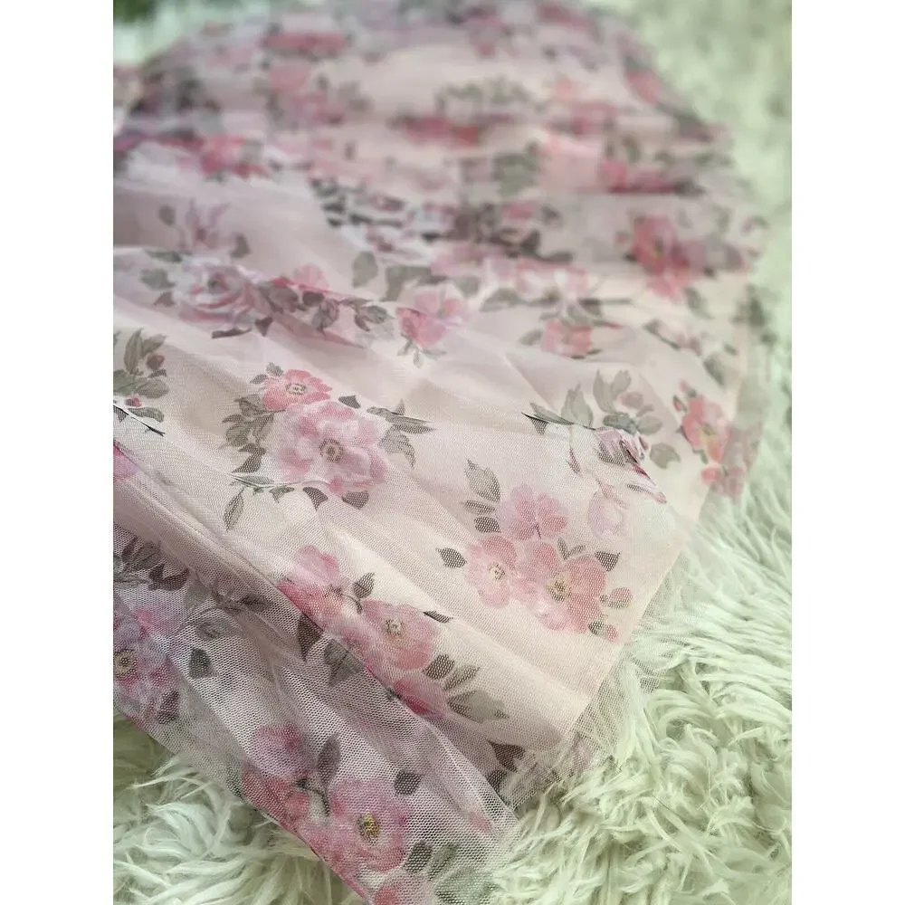 New Zenzi Girls' Pink Sleeveless Pink Floral Dress w/ Lace Detail Size XXL 18
